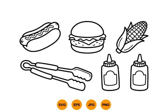 BBQ Grill Icon Clipart Pack