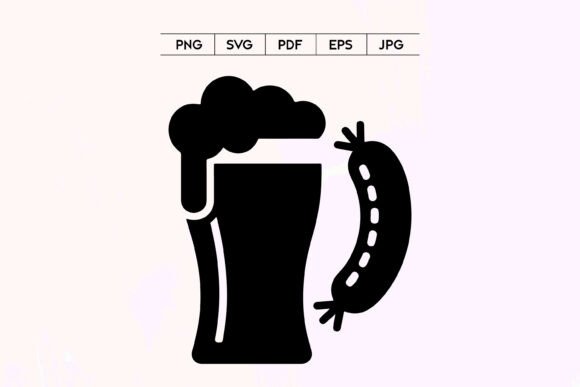 Beer Glass and Sausage Icon