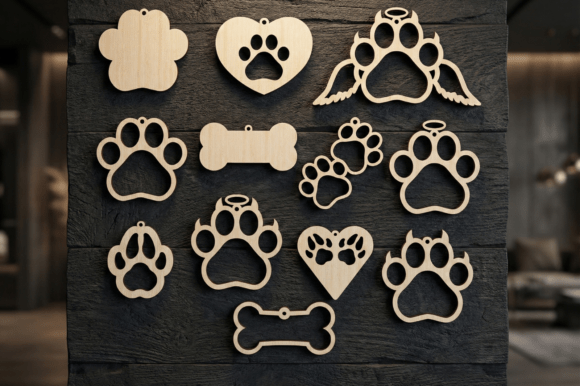 Custom Pet Name Paw Christmas Ornaments