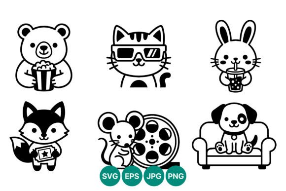 Cute Cartoon Animal Snack Characters