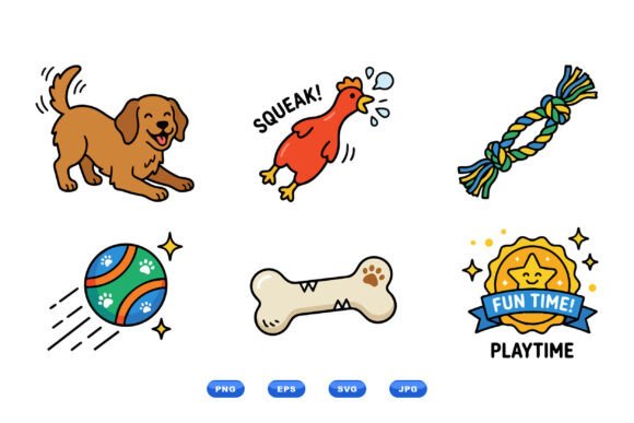 Cute Playtime Pet Toy Clipart