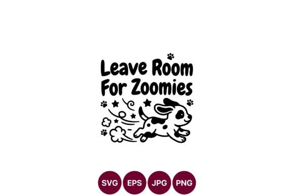 Cute Puppy Zoomies Clipart Design