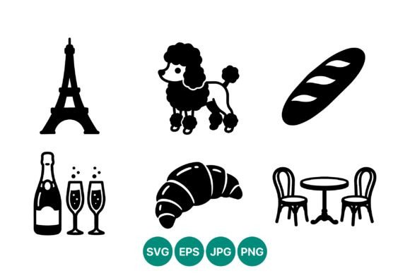 Eiffel Tower Poodle Bread Champagne Cafe