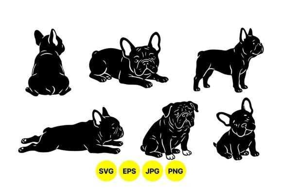 French Bulldog Silhouette Clipart