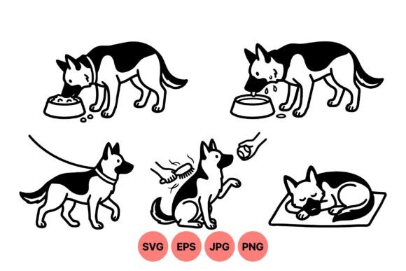 German Shepherd Life Clipart
