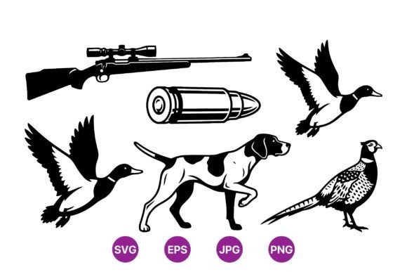 Outdoor Hunting Silhouette Designs