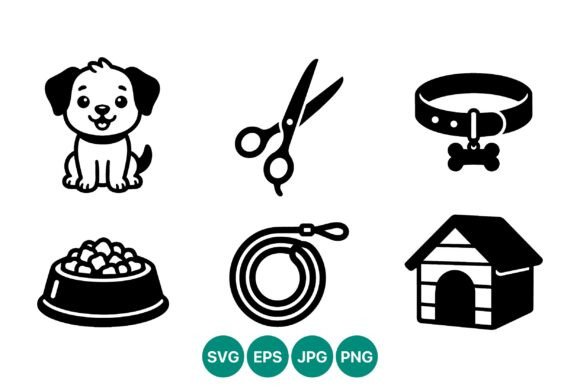 Puppy Pet Supplies Vector
