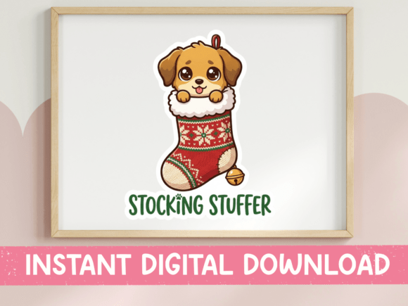 Stocking Stuffer Puppy Christmas Design