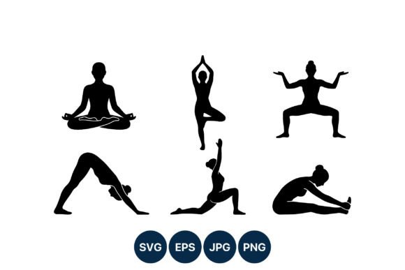 Yoga Silhouette Woman Meditating